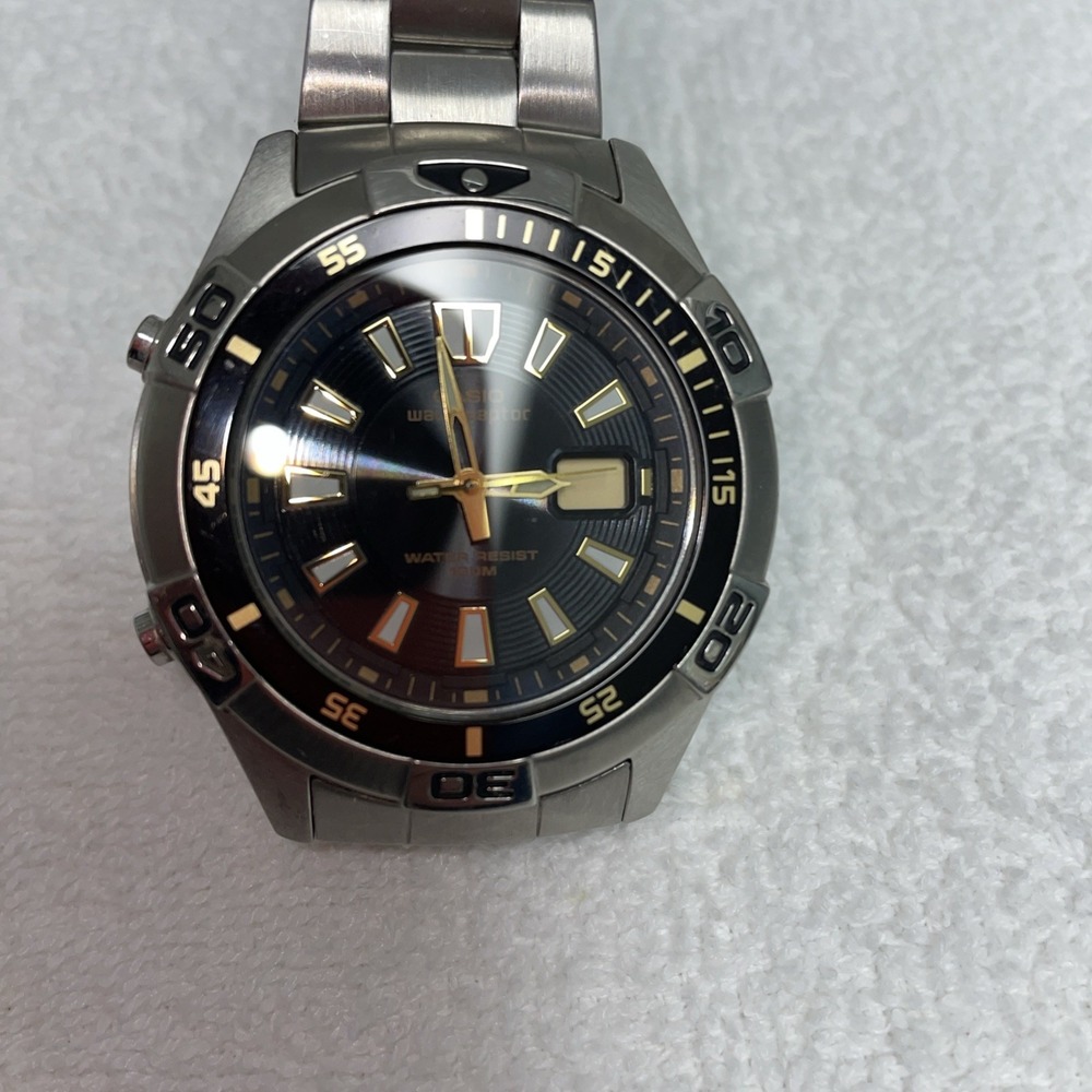 CASIO WAVE CEPTOR #4756 WVQ-142A Men's Watch Alarm 44mm Needs Battery #1 - Picture 4 of 14